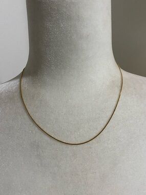 Gold Plated Stainless Steel Snake Chain Necklace - Minimalist Contemporary